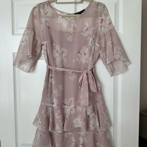 French Connection Sheer Floral Dress